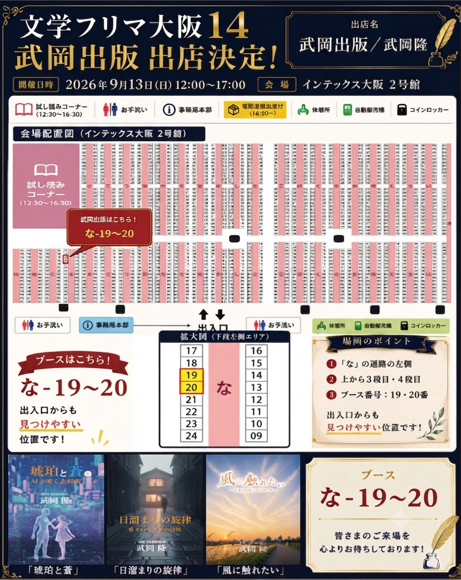 文学フリマ大阪14へ出店します